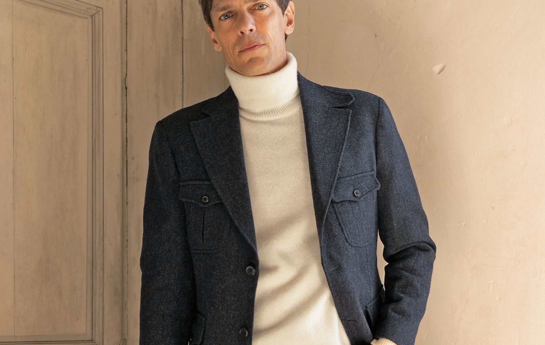 pull homme col roule elegant